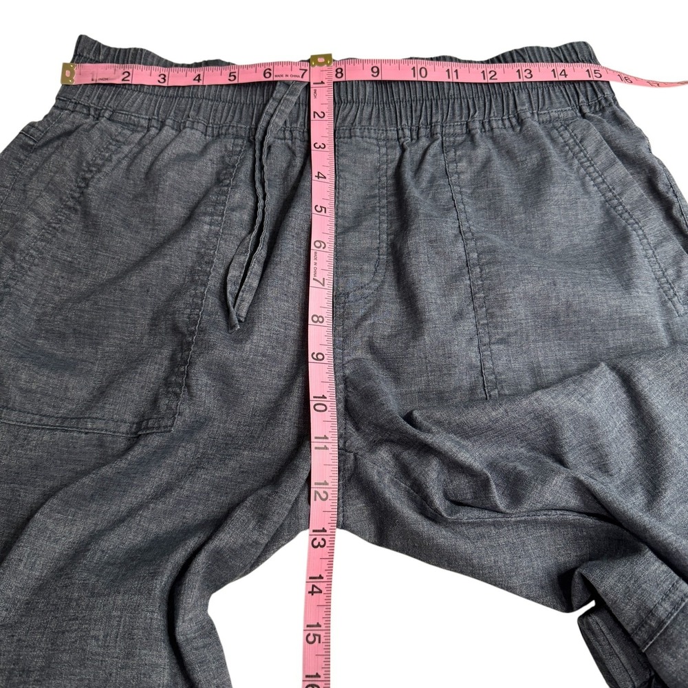 Prana Women's Jogger Pants Medium Blue Hemp Blend Elastic Waist Pockets Casual - Picture 7 of 8